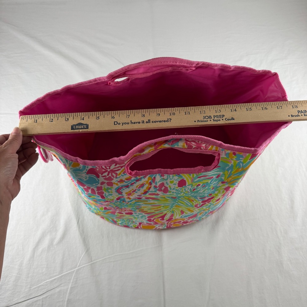 Lilly Pulitzer Multicolor Floral Print Insulated Cooler Tote Bucket Bag - Picture 5 of 12